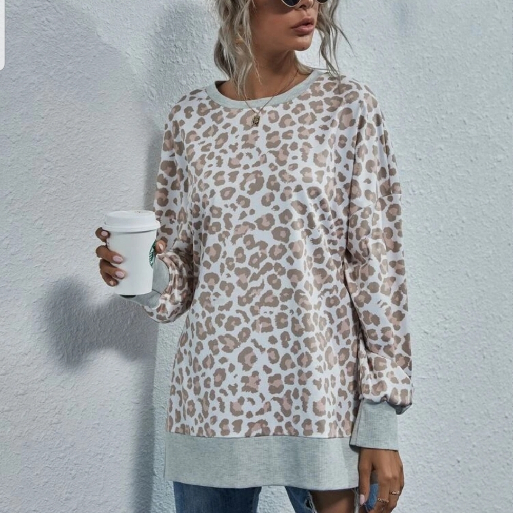 Leopard Print Sweatshirt.
